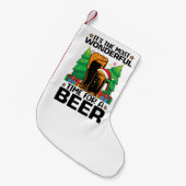 Die schönste Zeit für einen Bierurlaub Kleiner Weihnachtsstrumpf (Vorderansicht (hängend))