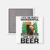 Die schönste Zeit für einen Bierurlaub Magnet (Vorderseite/Rückseite)