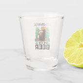 Die schönste Zeit für einen Bierurlaub Schnapsglas (Rückseite)