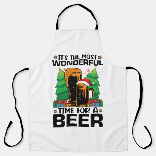 Die schönste Zeit für einen Bierurlaub Schürze (Vorderseite)