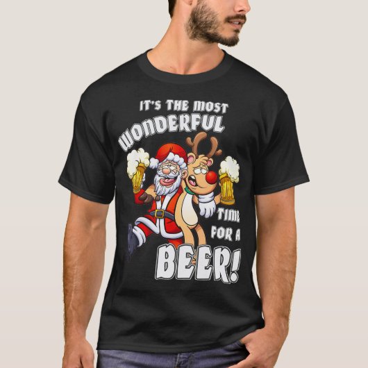 Die schönste Zeit für einen Bierurlaub T-Shirt (Vorderseite)