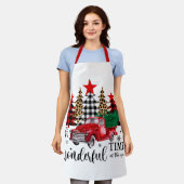 Die schönste Zeit Schürze Vintag Red Truck (Getragen)