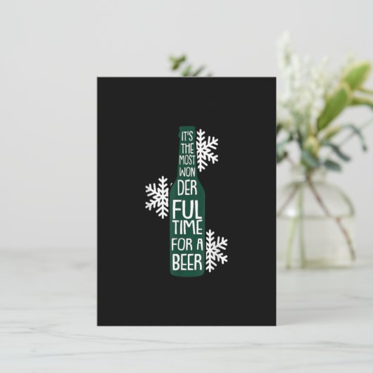 Die schönste Zeit Weihnachten Funny Funny Pun Hu Einladung (Stehend Vorderseite)