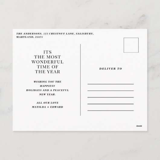 Die schönste Zeit Weihnachten Multi Foto Ankündigu (Rückseite)