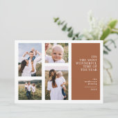 Die schönste Zeit Weihnachten Multi-Foto Ankündigung (Stehend Vorderseite)