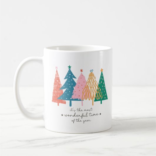 Die schönste Zeit Weihnachtsbaum Urlaub Kaffeetasse (Links)