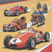 Die schönsten alten Rennwagen Aufkleber (Vorderseite)