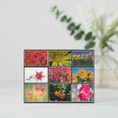 Die schönsten Blume Collage Postcard Postkarte (Stehend Vorderseite)