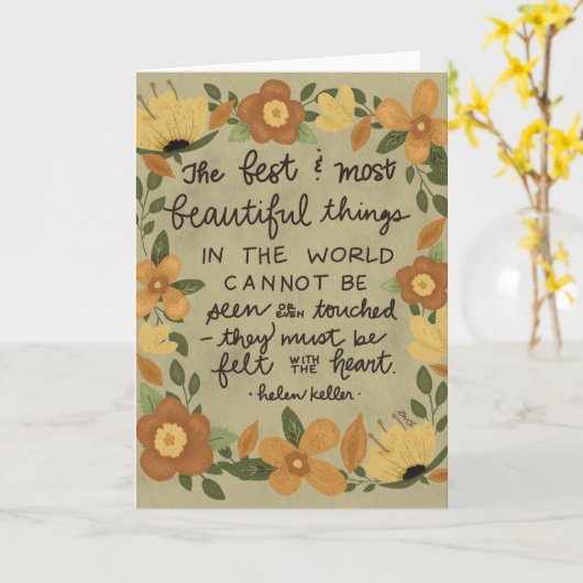 Die schönsten Dinge, Helen Keller Karte (Gelbe Blume)