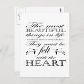 Die schönsten Dinge Postkarte (Vorne/Hinten)