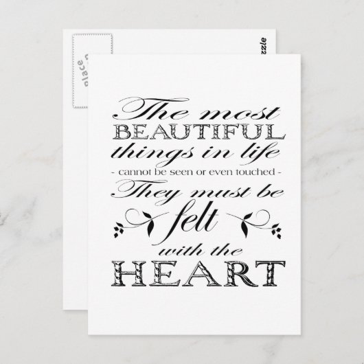 Die schönsten Dinge Postkarte (Vorne/Hinten)