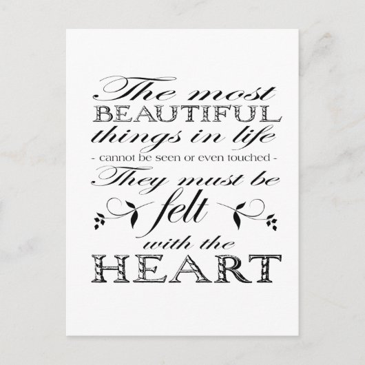 Die schönsten Dinge Postkarte (Vorderseite)