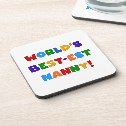 Die schönsten Gaben der Welt in hellen Farben Getränkeuntersetzer (Linke Seite)