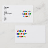 Die schönsten Gaben der Welt in hellen Farben Visitenkarte (Vorne/Hinten)