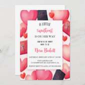 die schönsten Geschenke und Herzen des Valentins Einladung (Vorne/Hinten)