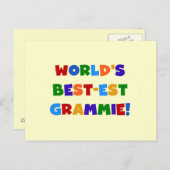 Die schönsten Grammie-Geschenke der Welt in hellen Postkarte (Vorne/Hinten)