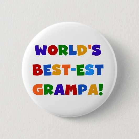 Die schönsten Grampa-Geschenke der Welt in hellen Button (Vorderseite)