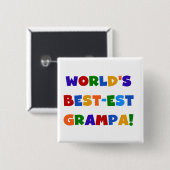 Die schönsten Grampa-Geschenke der Welt in hellen  Button (Vorne & Hinten)