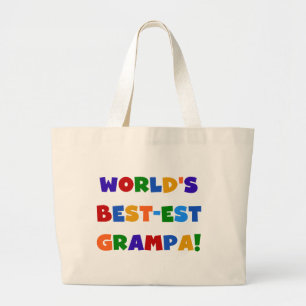 Die schönsten Grampa-Geschenke der Welt in hellen  Jumbo Stoffbeutel