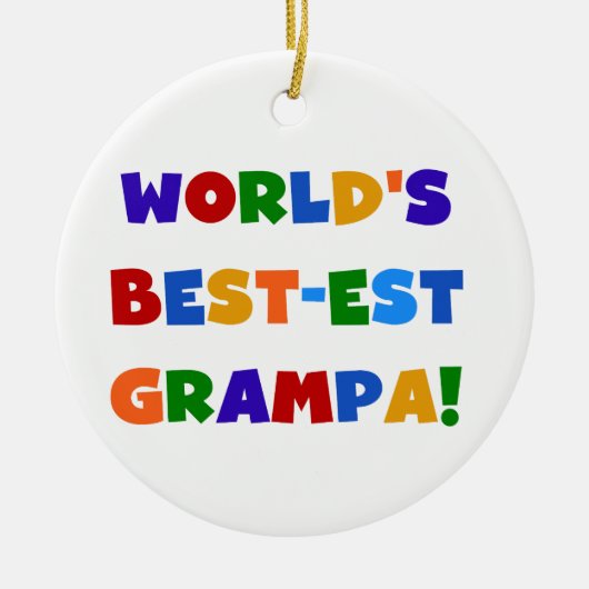 Die schönsten Grampa-Geschenke der Welt in hellen Keramikornament (Vorne)