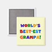 Die schönsten Grampa-Geschenke der Welt in hellen Magnet (Vorderseite/Rückseite)