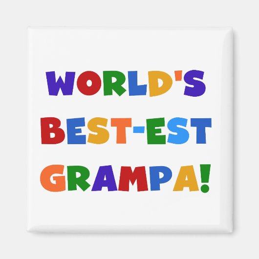 Die schönsten Grampa-Geschenke der Welt in hellen  Magnet (Vorne)