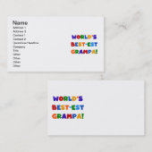 Die schönsten Grampa-Geschenke der Welt in hellen Visitenkarte (Vorne/Hinten)