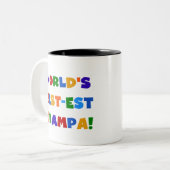Die schönsten Grampa-Geschenke der Welt in hellen Zweifarbige Tasse (Vorderseite Links)