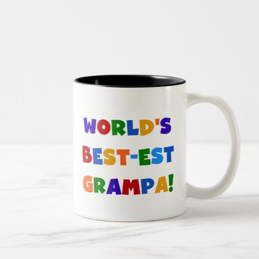 Die schönsten Grampa-Geschenke der Welt in hellen Zweifarbige Tasse (Rechts)