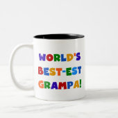Die schönsten Grampa-Geschenke der Welt in hellen Zweifarbige Tasse (Links)