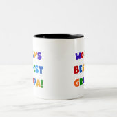 Die schönsten Grampa-Geschenke der Welt in hellen Zweifarbige Tasse (Mittel)