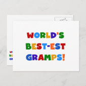 Die schönsten Gramps der Welt in hellen Farben Postkarte (Vorne/Hinten)