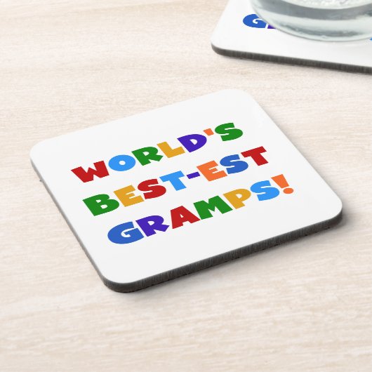 Die schönsten Gramps der Welt in hellen Farben Untersetzer (Linke Seite)