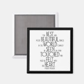 "Die schönsten und schönsten Dinge" Magnet (Vorderseite/Rückseite)