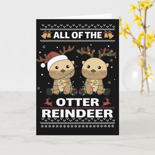 Die schönsten Weihnachtsfeiertage der Reinhirsche Karte (Gelbe Blume)