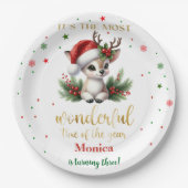 Die schönsten Weihnachtsfeiertage Pappteller (Vorderseite)