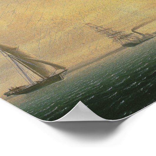 Die Schooner Jane von Bath, Maine Poster (Ecke)
