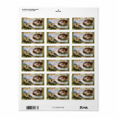 Die Schöpfung Adams durch Michelangelo Adressaufkleber (Vorne)