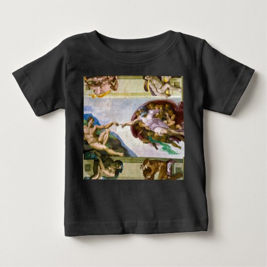 Die Schöpfung Adams durch Michelangelo Baby T-shirt (Vorderseite)