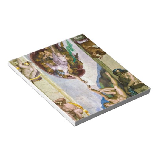 Die Schöpfung Adams durch Michelangelo Notizblock (angewinkelt)