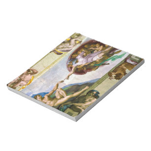 Die Schöpfung Adams durch Michelangelo Notizblock