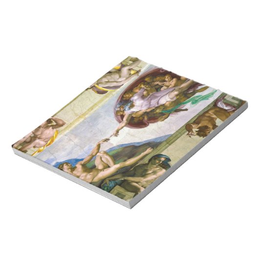 Die Schöpfung Adams durch Michelangelo Notizblock (Rotiert)