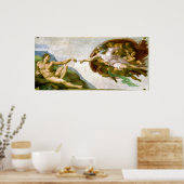 Die Schöpfung Adams durch Michelangelo Poster (Küche)