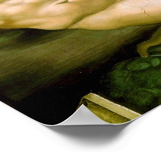 Die Schöpfung Adams durch Michelangelo Poster (Ecke)