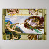 Die Schöpfung Adams durch Michelangelo Poster (Vorne)