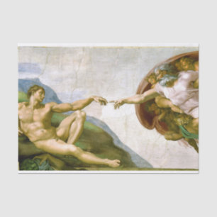 Die Schöpfung Adams durch Michelangelo Seidenpapier