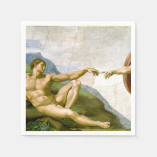 Die Schöpfung Adams durch Michelangelo Serviette