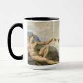 Die Schöpfung Adams durch Michelangelo Tasse (Links)