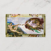 Die Schöpfung Adams durch Michelangelo Visitenkarte (Vorderseite)
