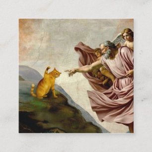 Die Schöpfung der Purrfektion Quadratische Visitenkarte
